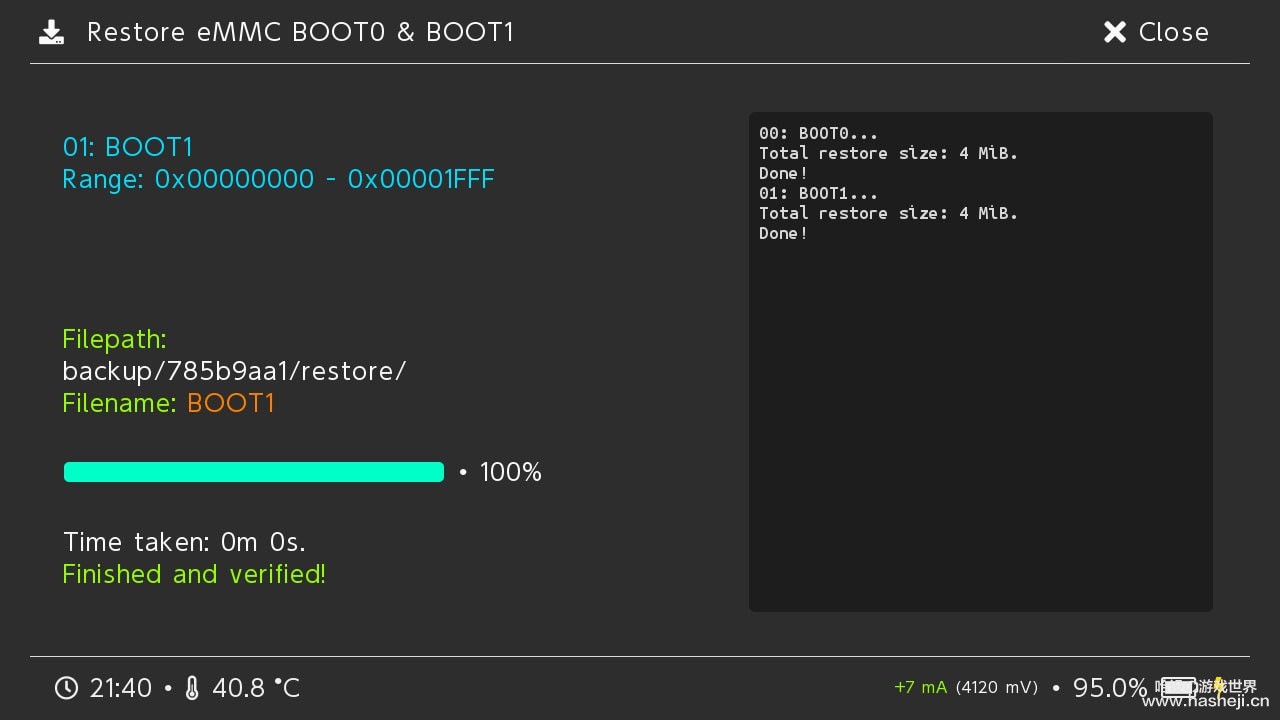 eMMC-BOOT0-BOOT1还原完毕.jpg